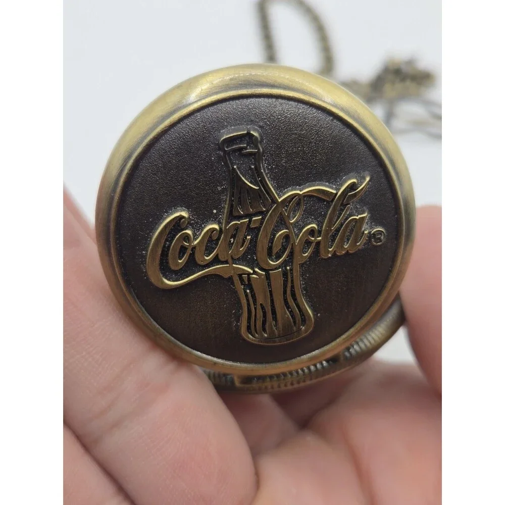 Coca-Cola Quartz Pocket Watch Retro/Vintage Style. New Battery